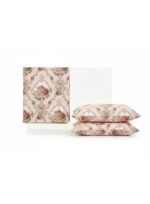 3-Piece King Size Bed Sheet Set - 150 GSM Premium Microfiber Bedding with Vintage Rose Damask Floral Print, Includes 1 Flat Sheet (270x250 CM) & 2 Matching Pillowcases (50x75 CM) - Image 5