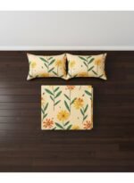 3-Piece King Size Bed Sheet Set - 150 GSM Premium Microfiber Bedding with Cheerful Sunflower Daisy Print on Yellow, Includes 1 Flat Sheet (270x250 CM) & 2 Matching Pillowcases (50x75 CM) - Image 7
