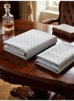 3-Piece King Size Bed Sheet Set - Soft 150 GSM Microfiber Bedding with Classic Polka Dot Print, Includes 1 Flat Sheet (270x250 CM) & 2 Pillowcases (50x75 CM) - Image 5