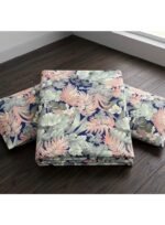 Ever Home Premium 125 GSM Ultra-Soft Flat Bed Sheet Set/Midnight Blue & Blush Floral Foliage Print/Complete 3-Piece Bedding with 2 Pillow shams/King 270x240 CM - Image 4