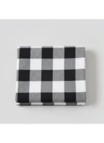 Ever Home Luxury Brushed Microfiber King Flat Sheet Set (270 x 250 CM) – Classic Black & White Buffalo Check Plaid Print with 2 Pillow Covers, Silky-Soft & Breathable Bedding - Image 5