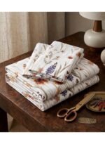 Ever Home 90 GSM Printed Microfiber Flat Bed Sheet Set - King Size (270 x 250 CM) with 1 Flat Sheet and 2 Pillow Covers (50 x 75 CM), Boho Wildflower Botanical Pattern, Multi-Color - Image 3