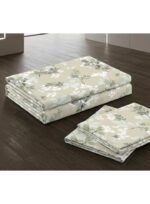 Ever Home Premium 125 GSM Ultra-Soft Flat Bed Sheet Set/Subtle Sage Green & White Wildflower Botanical Print/Complete 3-Piece Bedding with 2 Pillow shams/King 270x240 CM - Image 3
