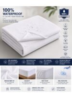 Ever Home 100% Waterproof Mattress Protector - 150 GSM 100% Polyester Fitted Sheet Style with 15 CM Pocket, Breathable & Noiseless Bed Cover, Single Size, White, 90 x 200 CM - Image 3
