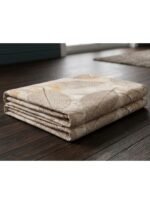Ever Home Premium 125 GSM Ultra-Soft Flat Bed Sheet Set/Autumnal Brown & Beige Skeletal Leaf Print/Complete 3-Piece Bedding with 2 Pillow shams/King 270x240 CM - Image 3