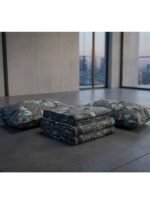 Ever Home 3-Piece Charcoal Grey Botanical Flat Sheet Package/Turquoise & White Leaf Vine Pattern / 125 GSM Lightweight Soft Textile/King Size 270x240 CM with 2 Pillow Cases - Image 3