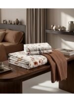 Ever Home 90 GSM Printed Microfiber Flat Bed Sheet Set - King Size (270 x 250 CM) with 1 Flat Sheet and 2 Pillow Covers (50 x 75 CM), Boho Wildflower Botanical Pattern, Multi-Color - Image 2