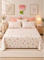3-Piece Premium King Size Bed Sheet Set - 150 GSM Microfiber Bedding with Charming Small Ditsy Floral Print, Includes 1 Flat Sheet (270x250 CM) & 2 Matching Pillowcases (50x75 CM) - Image 2