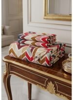 Ever Home Modern Multicolored Zig-Zag Chevron Pattern King Flat Bed Sheet Set, Luxury 125 GSM Soft Breathable Fabric, Designer Bedding with 2 Pillowcases, 270x240 CM - Image 3