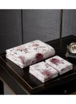 Ever Home 90 GSM Printed Microfiber Flat Bed Sheet Set - King Size (270 x 250 CM) with 1 Flat Sheet and 2 Pillow Covers (50 x 75 CM), Vintage Rose Floral Pattern, Dusty Pink & Cream - Image 5