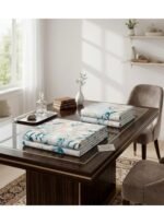 Ever Home 90 GSM Printed Microfiber Flat Bed Sheet Set - King Size (270 x 250 CM) with 1 Flat Sheet and 2 Pillow Covers (50 x 75 CM), Watercolor Wildflower Pattern, Soft Blue & Multi - Image 2