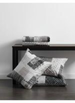 Ever Home Luxury Brushed Microfiber King Flat Sheet Set (270 x 250 CM) – Grey Charcoal Checkered Patchwork Print with 2 Pillow Covers, Silky-Soft & Breathable Bedding - Image 2