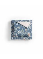 Ever Home Luxury Brushed Microfiber King Flat Sheet Set (270 x 250 CM) – Dusty Blue Floral Meadow Chevron Print with 2 Pillow Covers, Silky-Soft & Breathable Bedding - Image 5