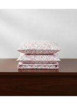 3-Piece King Size Bed Sheet Set - 150 GSM Premium Microfiber Bedding with Delicate Pink Floral Print, Includes 1 Flat Sheet (270x250 CM) & 2 Matching Pillowcases (50x75 CM) - Image 3