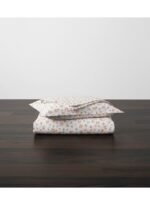 3-Piece King Size Flat Bed Sheet Set - 150 GSM Soft Microfiber Bedding with Delicate Peach Ditsy Floral Print, Includes 1 Flat Sheet (270x250 CM) & 2 Pillowcases (50x75 CM) - Image 5